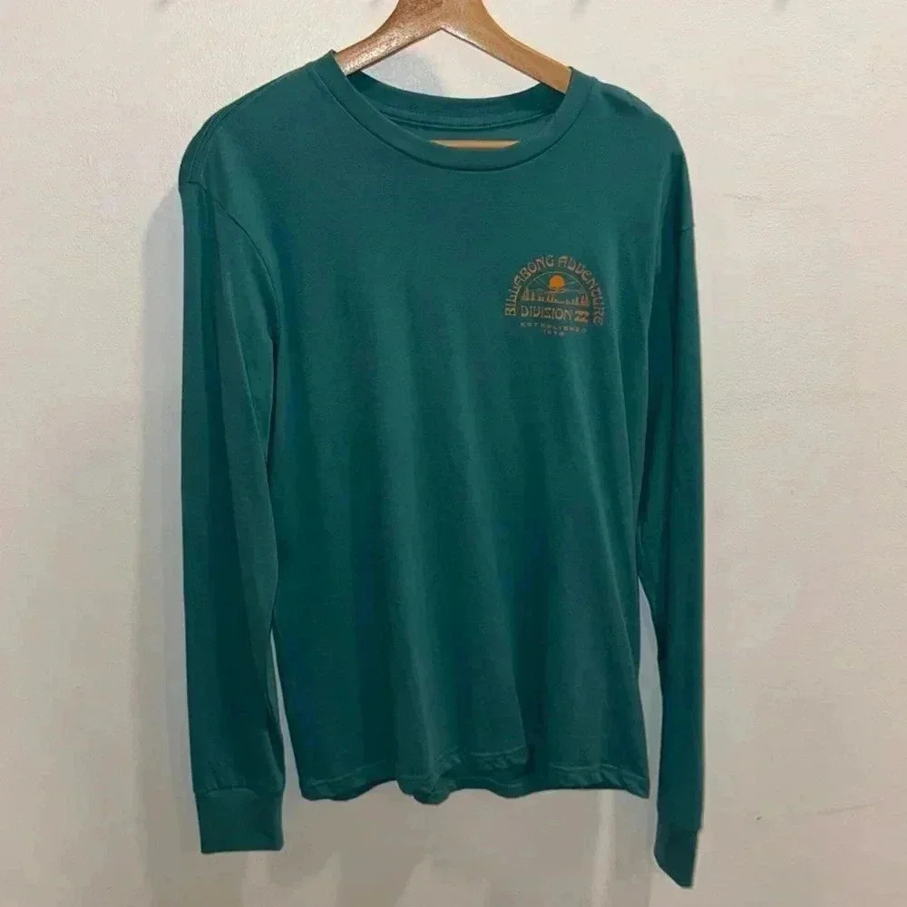 Billabong Highland Long Sleeve Tee - Green - Size Small